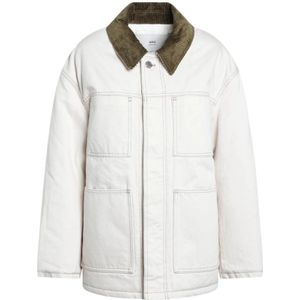 Ami Paris, Dames, Jassen, Beige, Maat: M Katoen,