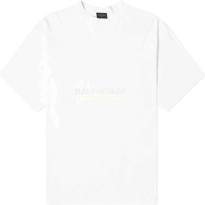 Balenciaga, Heren, Tops, Wit, Maat: L