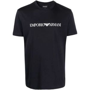 Emporio Armani, Heren, Tops, Zwart, Maat: XL Katoen,