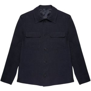 Brooks Brothers, Heren, Jassen, Blauw, Maat: L Linnen,