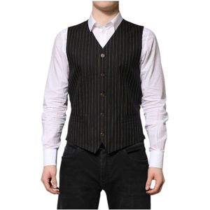 Dolce & Gabbana - Wollen Vest - Zwart - 100% Wol - 100% Zijde Voering