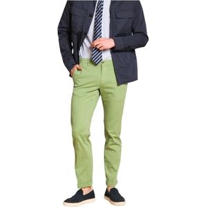 Mason's, Heren, Broeken, Groen, Maat: S Satijn,
