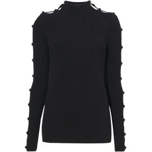Proenza Schouler, Dames, Truien, Zwart, Maat: XS Katoen,