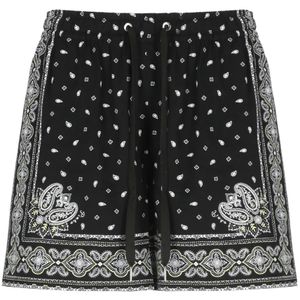 Pinko, Dames, Korte broeken, Zwart, Maat: M Viscose,