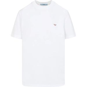 Prada - T-shirt - Wit - Dames - 100% Katoen