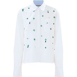 Kocca, Dames, Blouses & Shirts, Wit, Maat: XL Katoen,