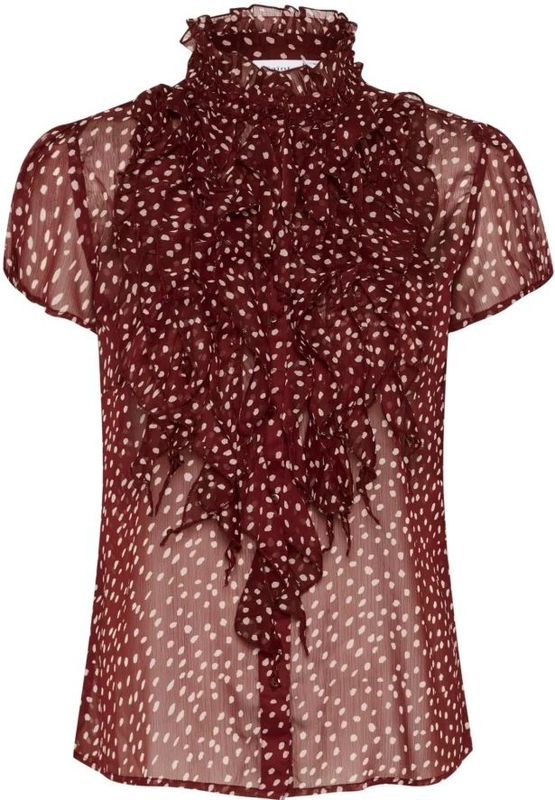 Saint Tropez, Dames, Blouses & Shirts, Bruin, Maat: L