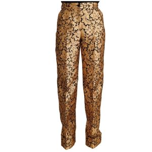 Dolce & Gabbana, Dames, Broeken, Veelkleurig, Maat: S Leer,