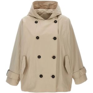 Brunello Cucinelli, Dames, Mantels, Beige, Maat: 2XS Katoen,