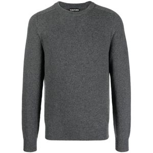 Tom Ford, Heren, Truien, Grijs, Maat: 2XL Kasjmier,
