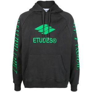 Études, Heren, Sweatshirts & Hoodies, Zwart, Maat: M Katoen,