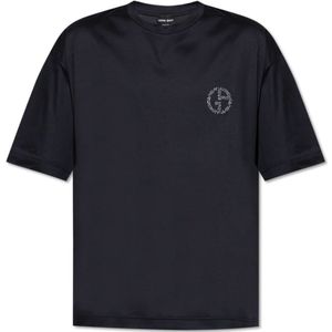 Giorgio Armani, Heren, Tops, Zwart, Maat: 2XL Katoen,