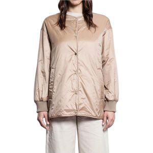 Max Mara, Dames, Jassen, Beige, Maat: 2XS Nylon,