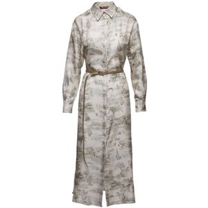 Max Mara, Dames, Jurken, Grijs, Maat: XS Katoen,