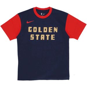 Nike, Heren, Tops, Blauw, Maat: L Katoen,