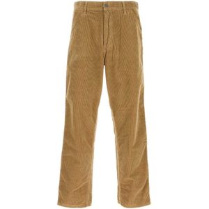 Carhartt Wip, Heren, Broeken, Beige, Maat: W32 Corduroy,
