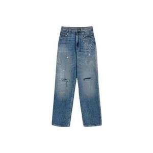 Twinset Jeans met strass-details , Blue , Dames , Maat: W27