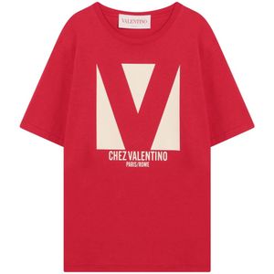 Valentino Garavani, Heren, Tops, Rood, Maat: S Katoen,