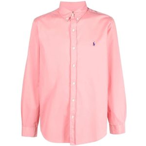 Ralph Lauren, Heren, Overhemden, Roze, Maat: 2XL Katoen,