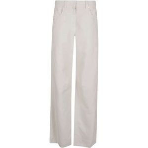 Brunello Cucinelli, Dames, Broeken, Beige, Maat: 2XS Katoen,