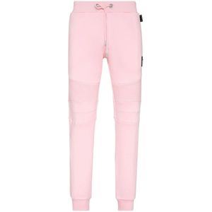 Philipp Plein, Heren, Broeken, Roze, Maat: 3XL Katoen,