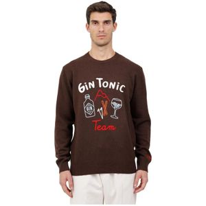 MC2 Saint Barth, Heren, Truien, Bruin, Maat: XL Wol,