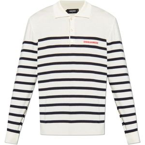 Dsquared2, Heren, Tops, Wit, Maat: M Wol,