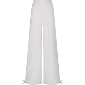 Max Mara, Dames, Broeken, Wit, Maat: XS Zijde,