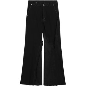 Rick Owens, Heren, Broeken, Zwart, Maat: W33 Katoen,