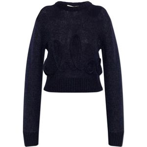 Chloé, Dames, Truien, Blauw, Maat: L Zijde,