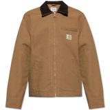Carhartt WIP - Jassen - Detroit Jacket Rinsed Hamilton Brown / Tobacco voor Heren - Maat M - Bruin