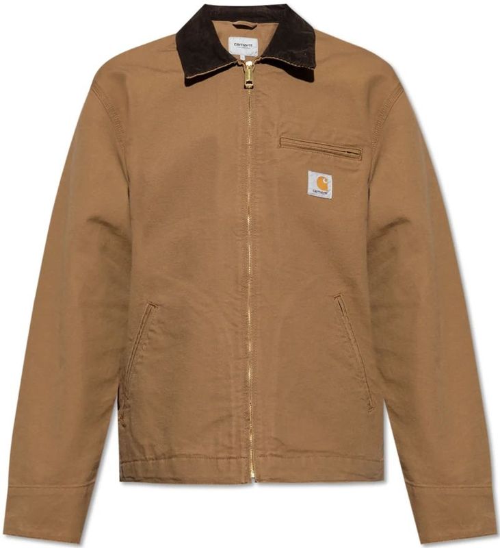 Carhartt WIP - Jassen - Detroit Jacket Rinsed Hamilton Brown / Tobacco voor Heren - Maat M - Bruin