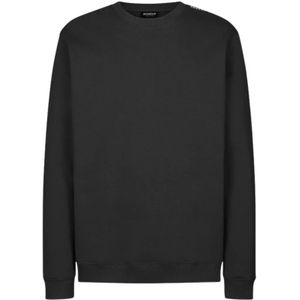 Dondup, Heren, Sweatshirts & Hoodies, Zwart, Maat: M Katoen,