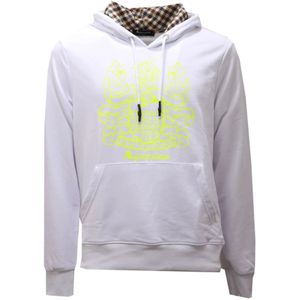 Aquascutum, Heren, Sweatshirts & Hoodies, Wit, Maat: M Katoen,