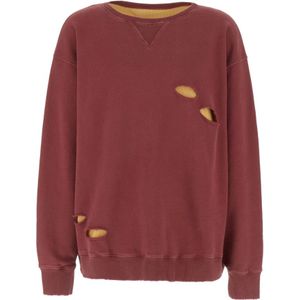 Maison Margiela, Heren, Sweatshirts & Hoodies, Rood, Maat: XS Katoen,