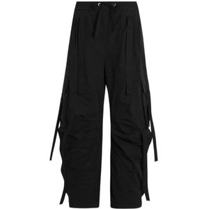 Dolce & Gabbana, Dames, Broeken, Zwart, Maat: 2XS Katoen,