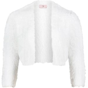 Vera Mont - Cardigan - Wit - Gebreide Bolero met Franjes
