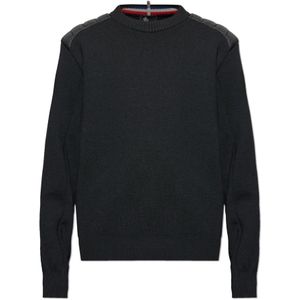 Moncler, Heren, Truien, Zwart, Maat: S Wol,