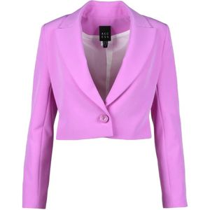 Access Fashion, Dames, Jassen, Paars, Maat: L Leer,