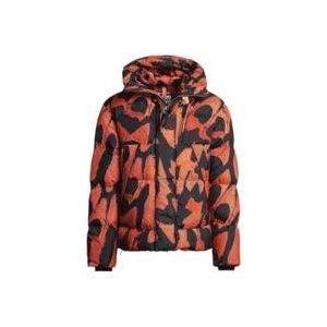 Parajumpers Korte Butterfly Print Donsjas , Orange , Heren , Maat: L