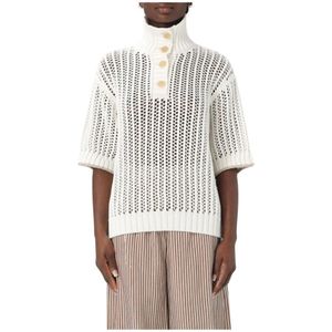 Brunello Cucinelli, Dames, Truien, Wit, Maat: M