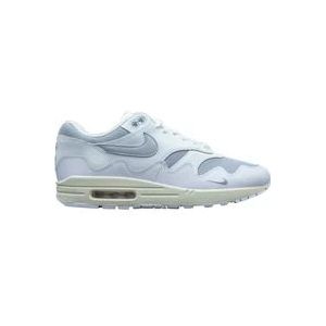 Nike Gescheurd Leer Wit Zilver Sneakers , White , Heren , Maat: 36 EU