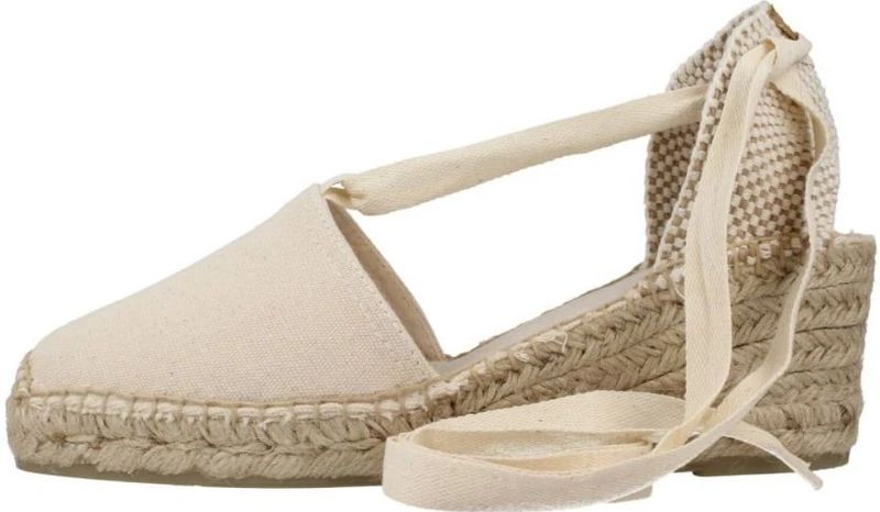 Espadrilles - Effen Katoen - Jute Sleehak - Veganistisch Ontwerp