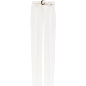 Versace Jeans Couture, Dames, Broeken, Wit, Maat: S