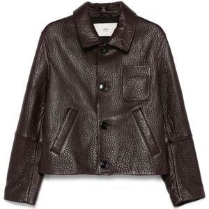 Ami Paris, Dames, Jassen, Paars, Maat: M Leer,