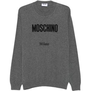 Moschino, Heren, Truien, Grijs, Maat: XL