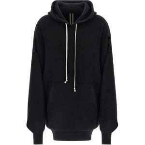 Rick Owens, Heren, Sweatshirts & Hoodies, Zwart, Maat: L Wol,