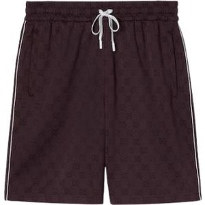 Gucci, Heren, Korte broeken, Rood, Maat: L Katoen,