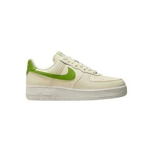 Nike Kokosmelk Leren Air Force Sneakers , White , Dames , Maat: 38 1/2 EU