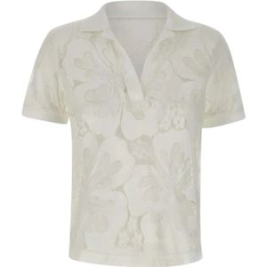 Max Mara, Dames, Tops, Wit, Maat: XL Katoen,